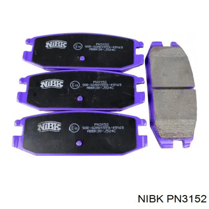 PN3152 Nibk колодки тормозные передние дисковые