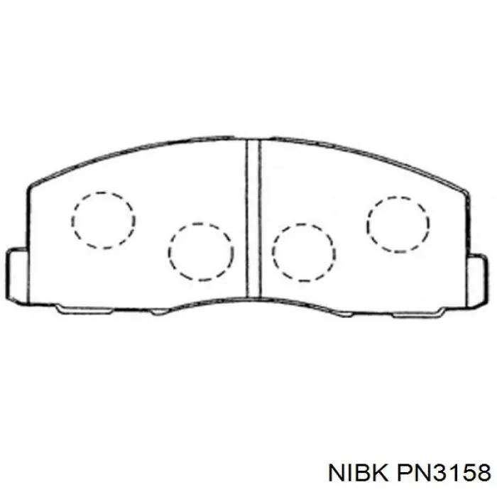 Передние тормозные колодки PN3158 Nibk