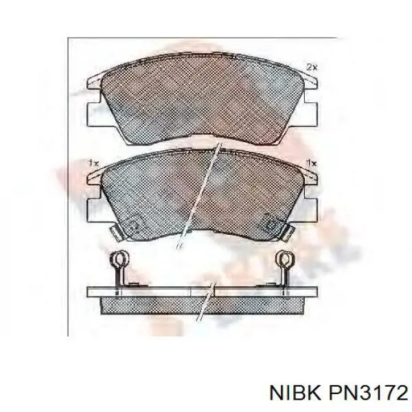 Передние тормозные колодки PN3172 Nibk