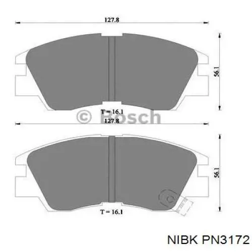 Колодки Nibk PN3172 цена, от 13.94 USD