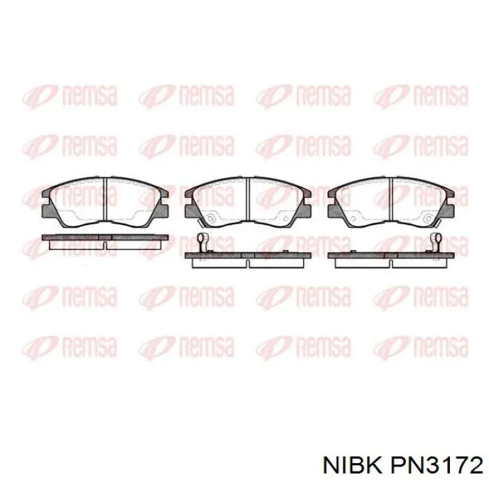 PN3172 Nibk Колодки передние