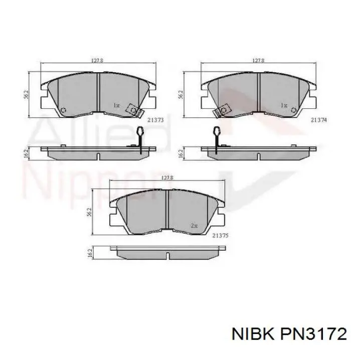 Колодки Nibk PN3172 цена, от 13.94 USD