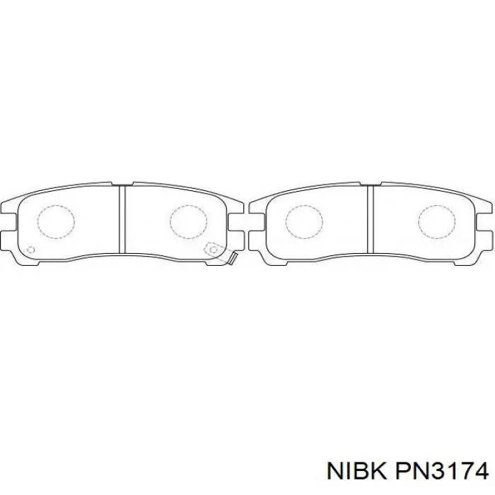 Задние тормозные колодки PN3174 Nibk