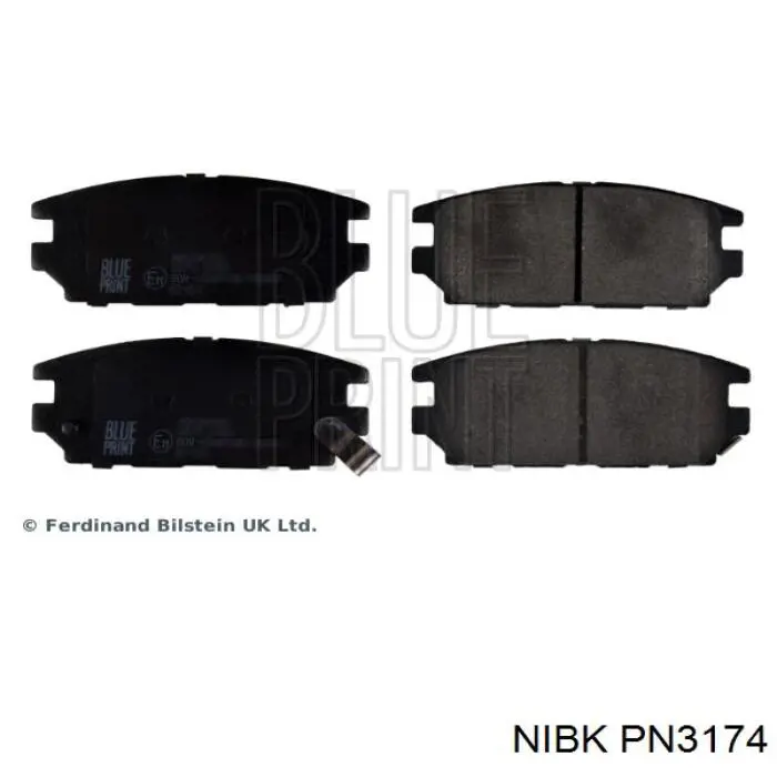 PN3174 Nibk Колодки тормозные дисковые комплект