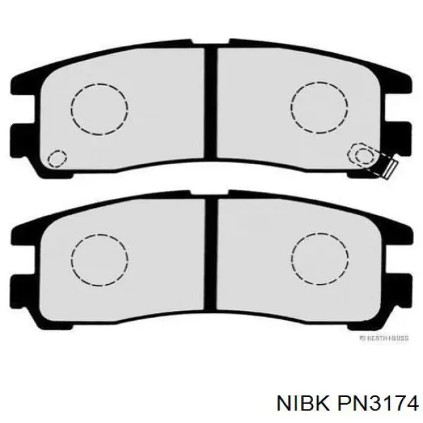 Колодки дисковые  Nibk PN3174 цена, от 13.77 USD