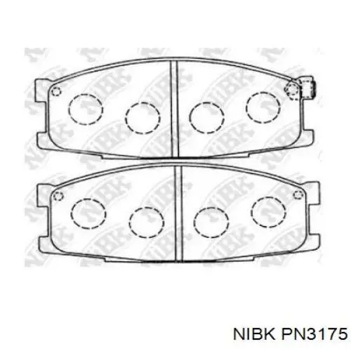 PN3175 Nibk колодки тормозные передние дисковые