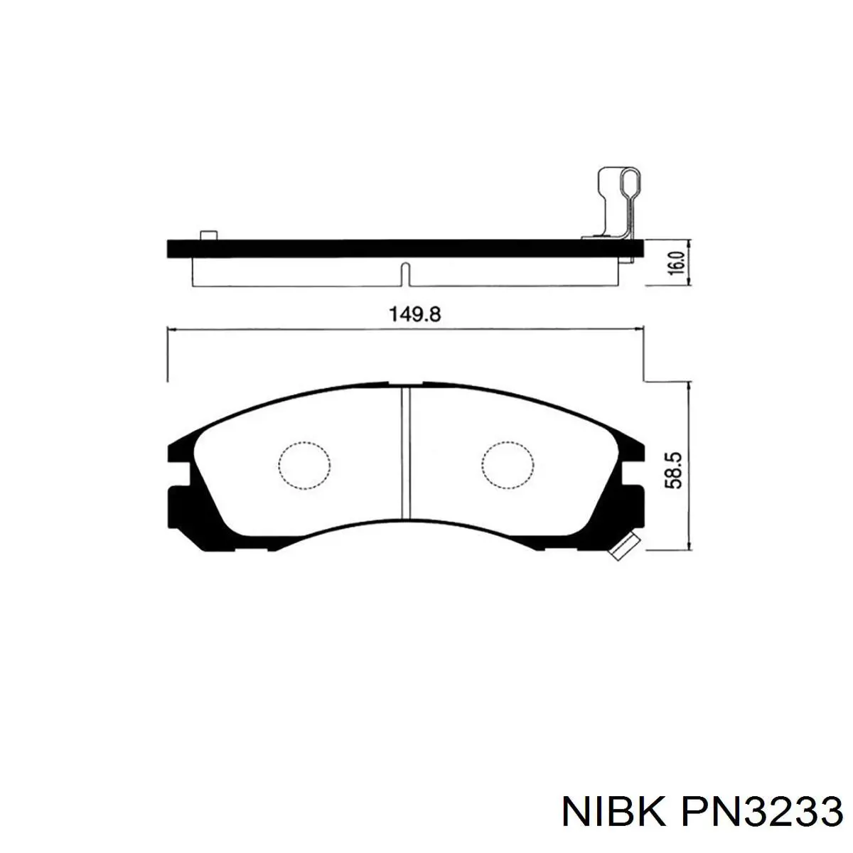 PN3233 Nibk Колодки передние