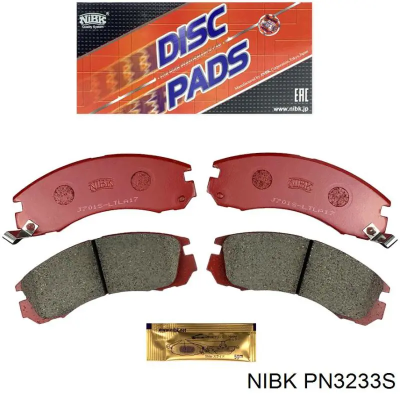 Передние тормозные колодки PN3233S Nibk