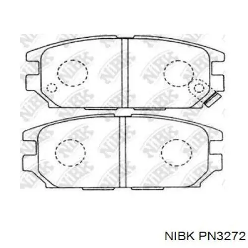 PN3272 Nibk колодки тормозные задние дисковые