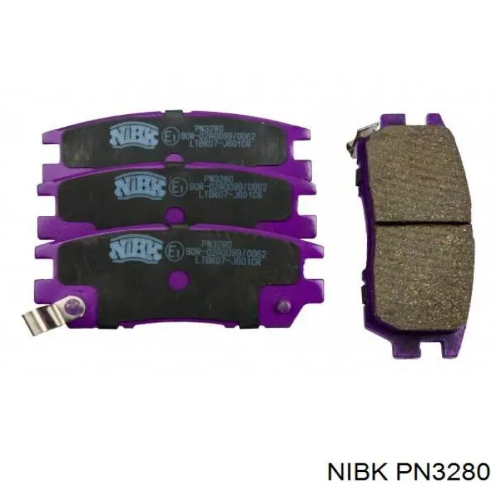 PN3280 Nibk колодки тормозные задние дисковые