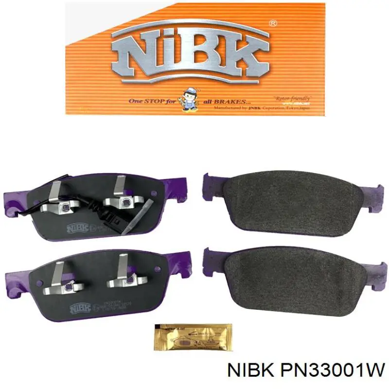 PN33001W Nibk колодки тормозные передние дисковые