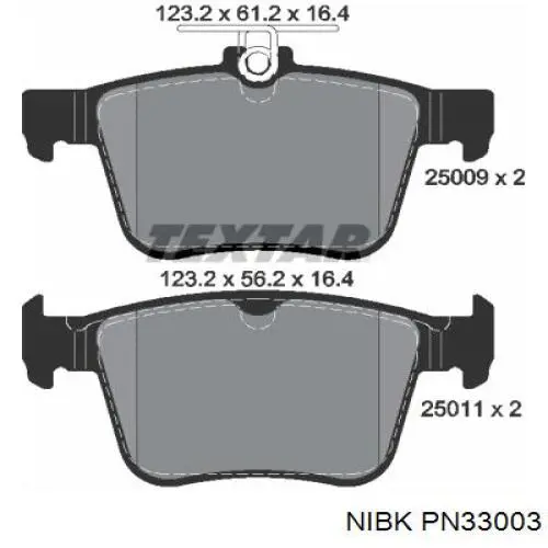 Колодки дисковые  Nibk PN33003 цена, от 29.36 USD
