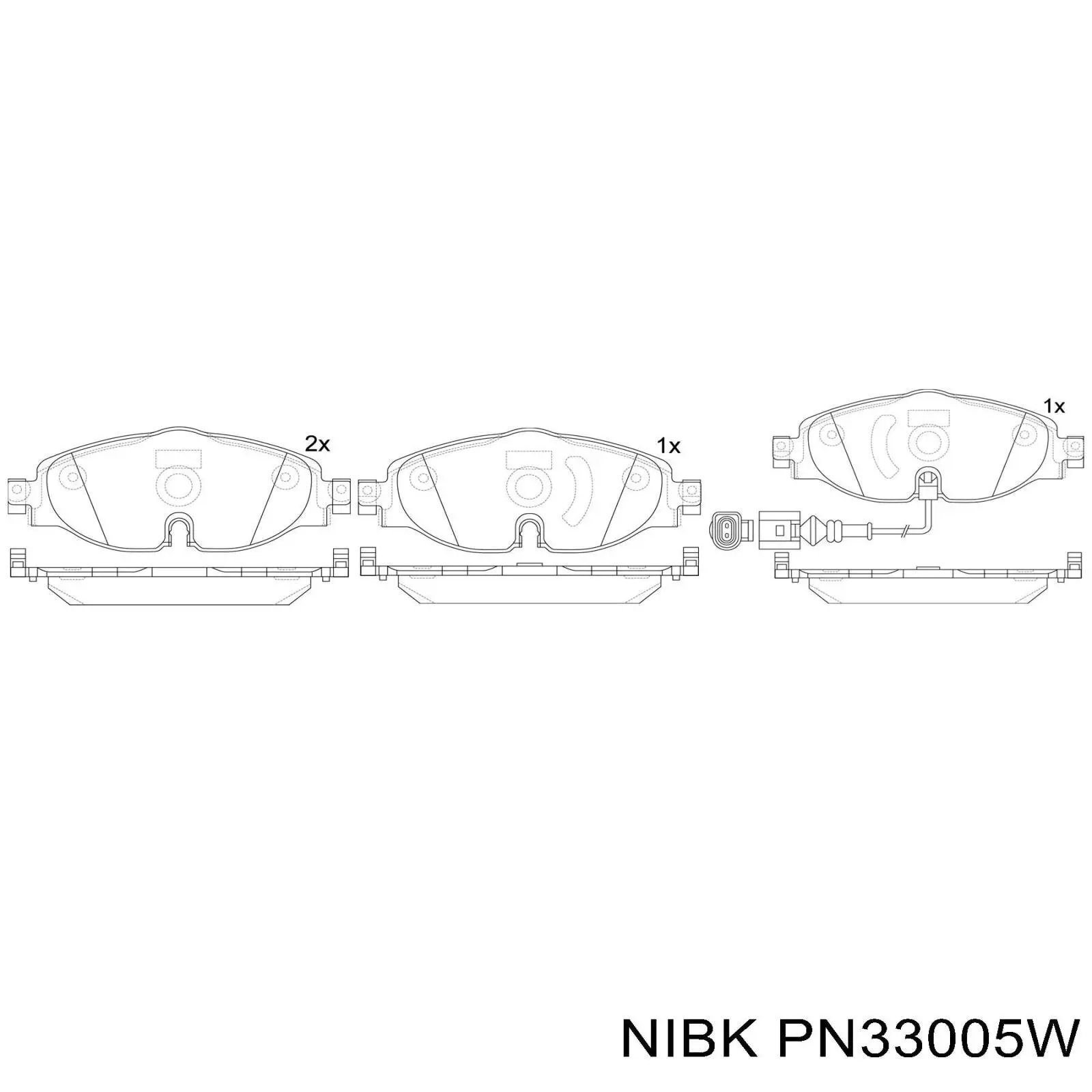 PN33005W Nibk Колодки передние