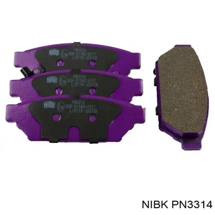 PN3314 Nibk колодки тормозные задние дисковые