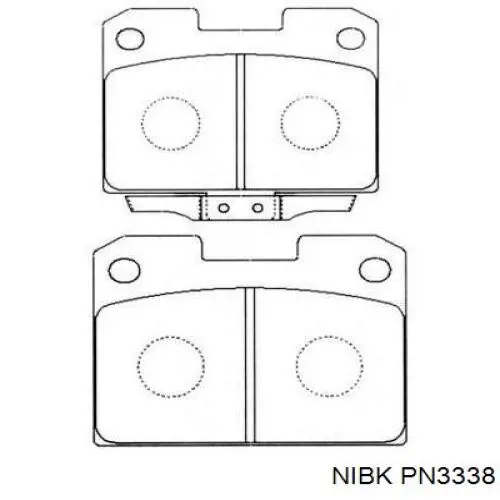 Задние тормозные колодки PN3338 Nibk