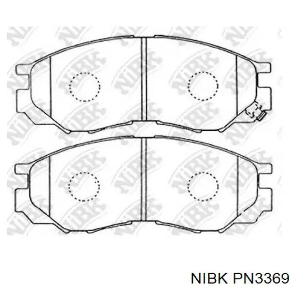 Передние тормозные колодки PN3369 Nibk