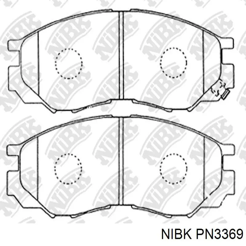 PN3369 Nibk Колодки передние