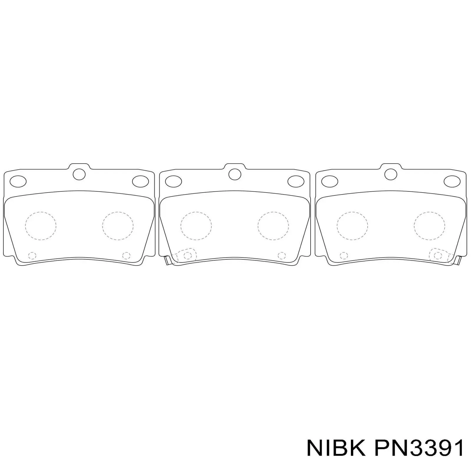 Задние тормозные колодки PN3391 Nibk