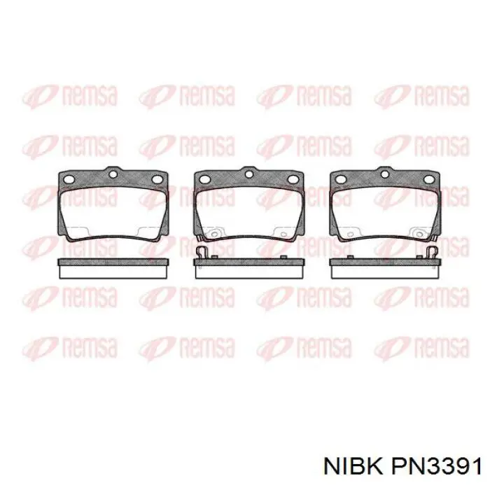 Задние тормозные колодки PN3391 Nibk