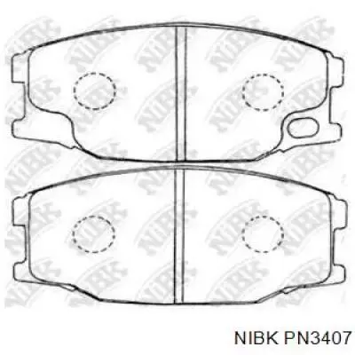 PN3407 Nibk колодки тормозные передние дисковые
