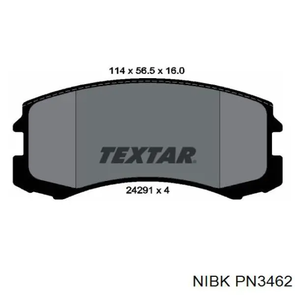 PN3462 Nibk Колодки передние