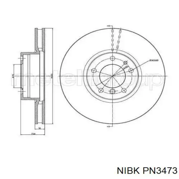 Колодки Nibk PN3473 цена, от 20.69 USD