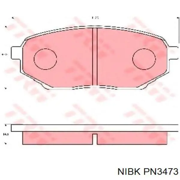 PN3473 Nibk Колодки передние