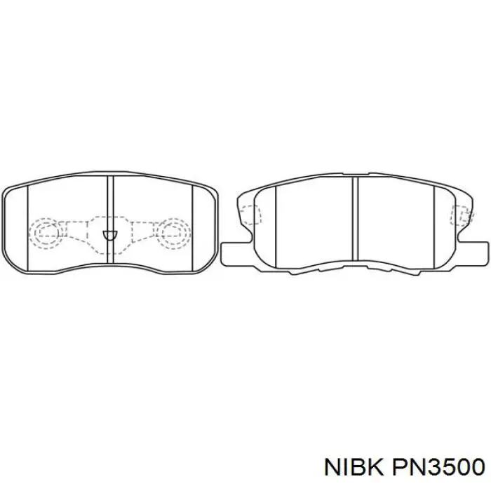 Передние тормозные колодки PN3500 Nibk