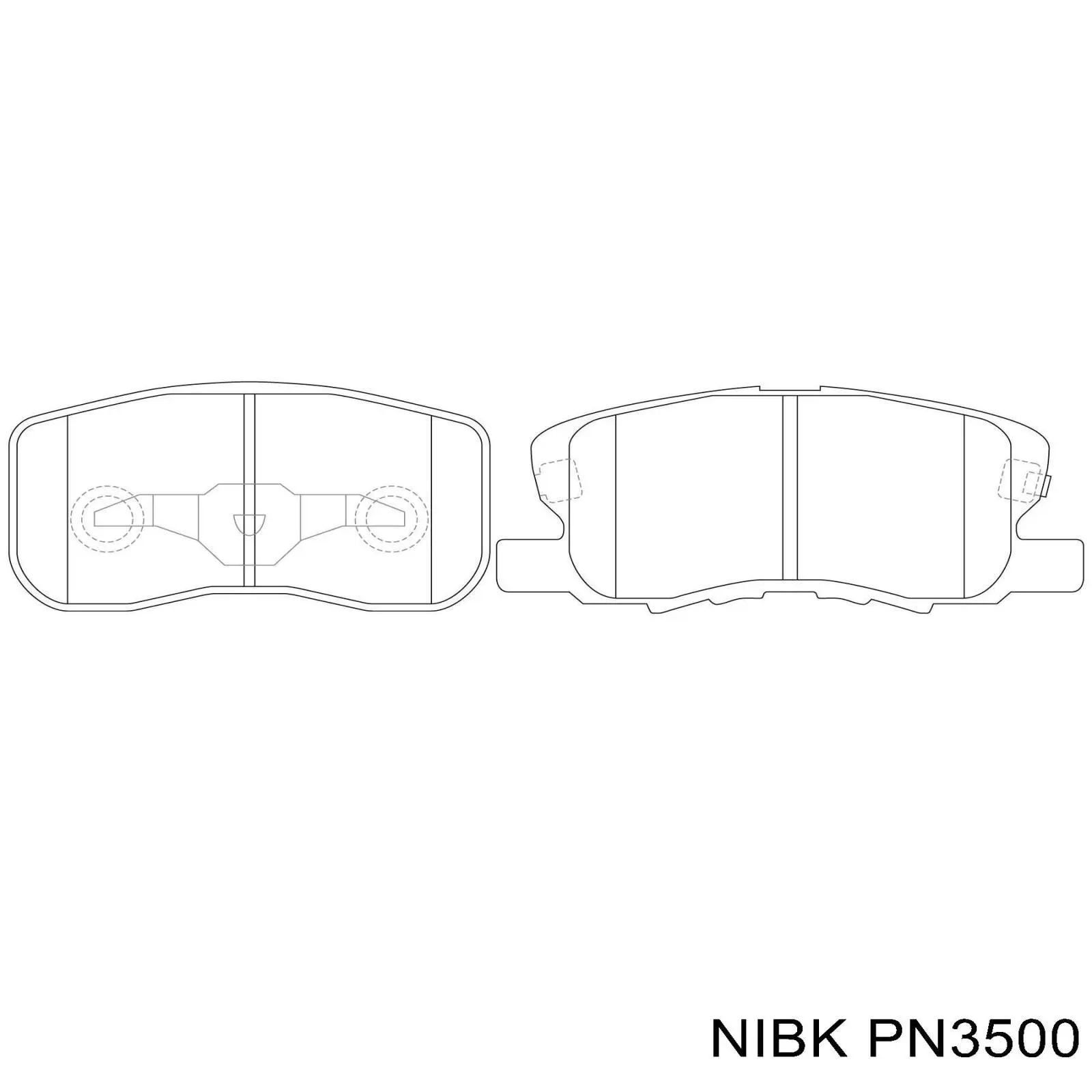 Передние тормозные колодки PN3500 Nibk