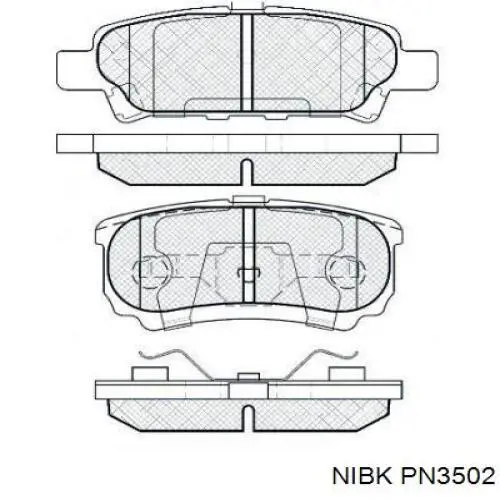 Задние тормозные колодки PN3502 Nibk