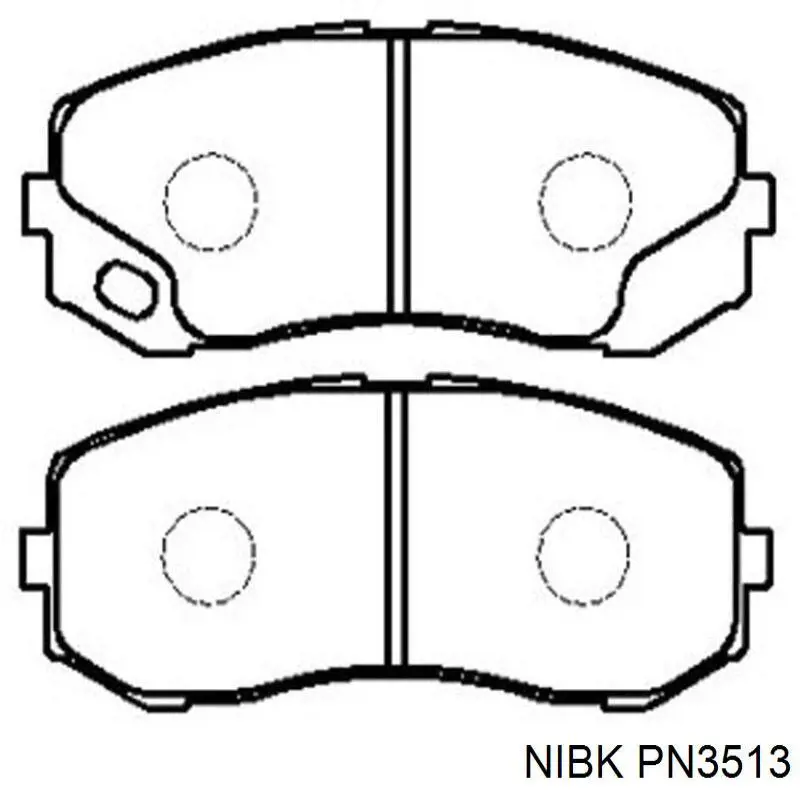 Передние тормозные колодки PN3513 Nibk