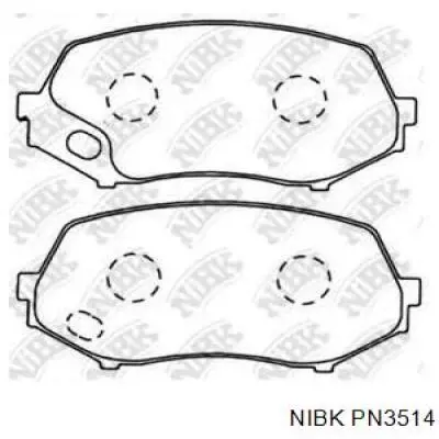 Передние тормозные колодки PN3514 Nibk