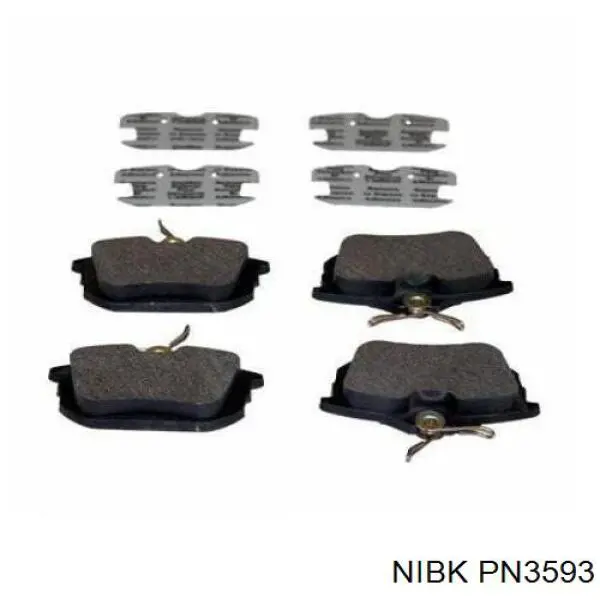 Купить PN3593 Nibk Колодки тормозные задние, дисковые