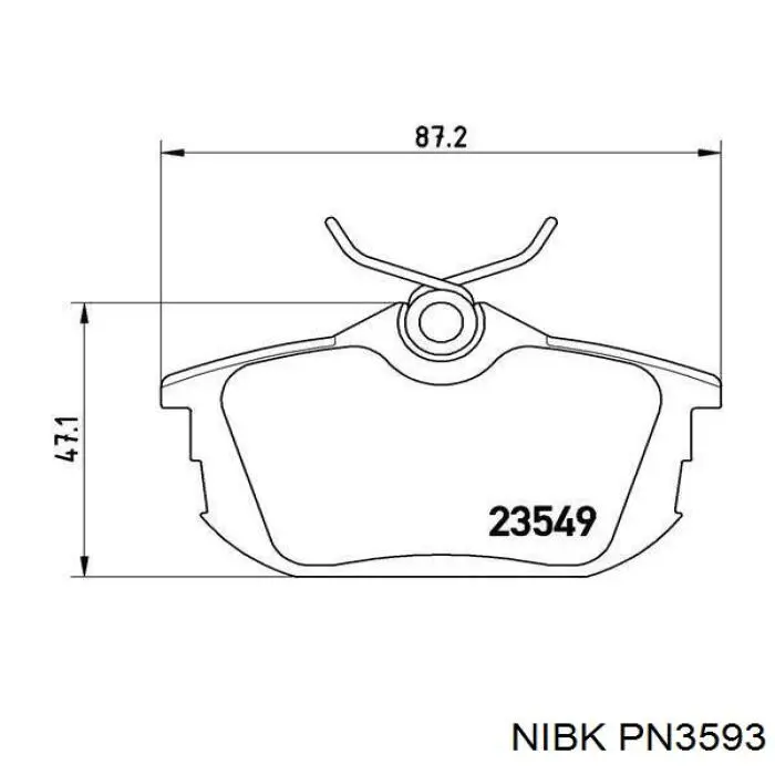 PN3593 Nibk Колодки тормозные дисковые комплект