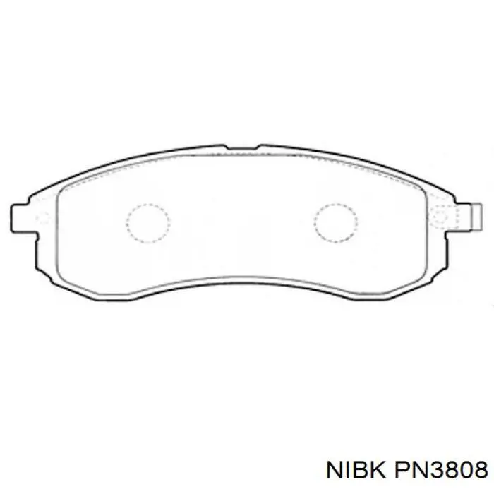 Передние тормозные колодки PN3808 Nibk