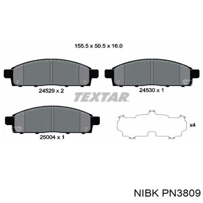 Колодки Nibk PN3809 цена, от 28.05 USD