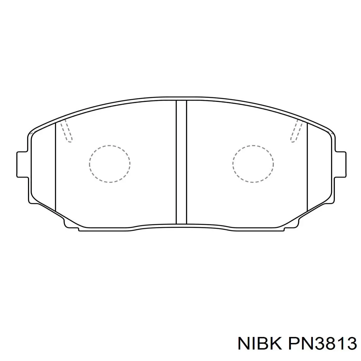PN3813 Nibk колодки тормозные передние дисковые