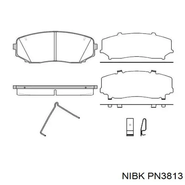 PN3813 Nibk Колодки передние