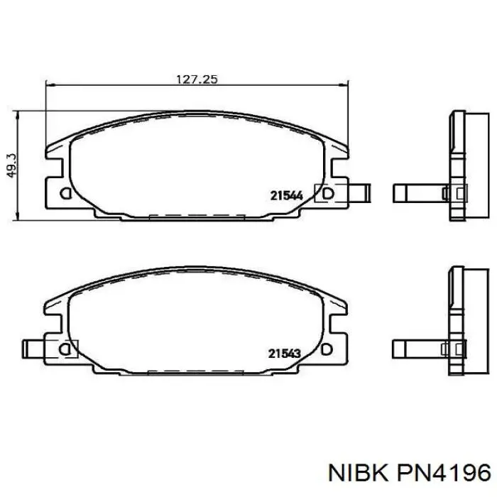 Колодки Nibk PN4196 цена, от 19.37 USD