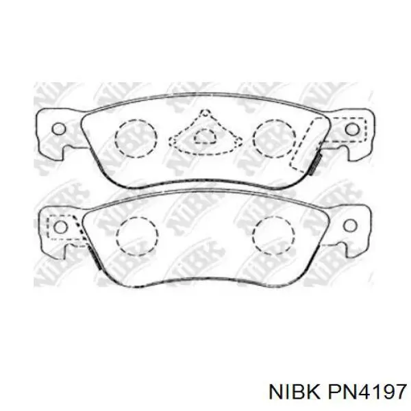 Задние тормозные колодки PN4197 Nibk