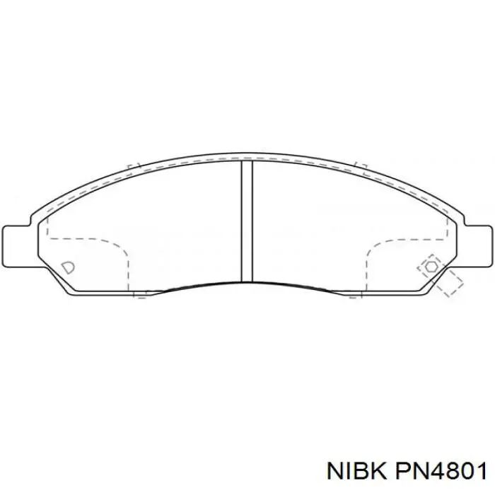 Передние тормозные колодки PN4801 Nibk