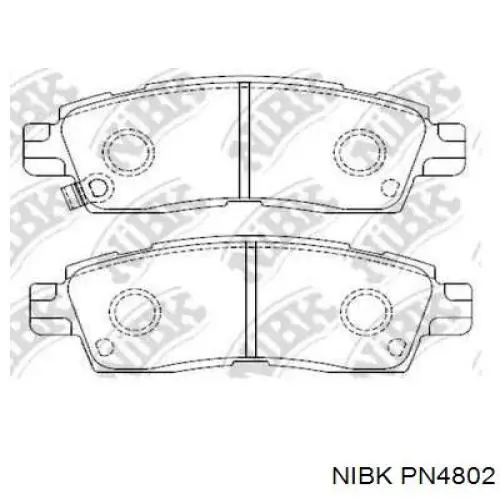 Задние тормозные колодки PN4802 Nibk