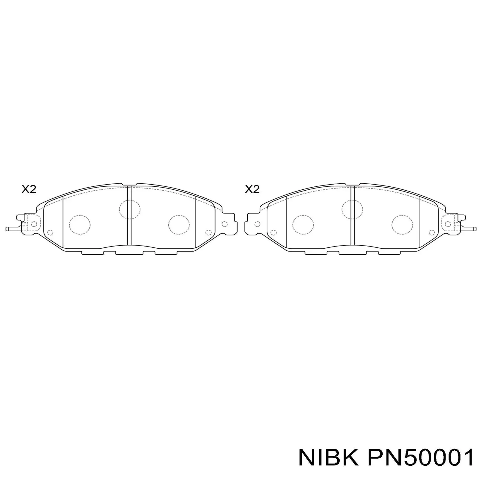 Купить PN50001 Nibk Колодки тормозные