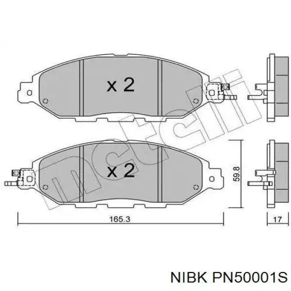 PN50001S Nibk Колодки передние