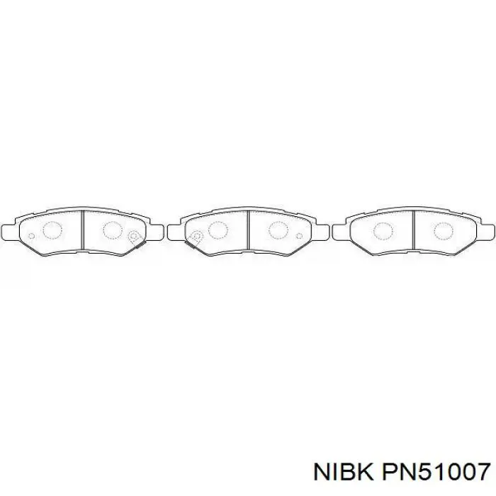 Задние тормозные колодки PN51007 Nibk