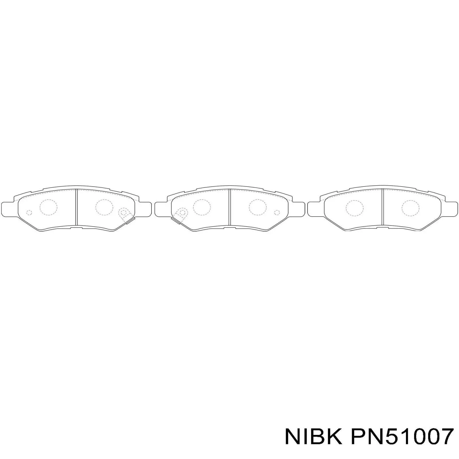 Купить PN51007 Nibk Колодки тормозные задние, дисковые