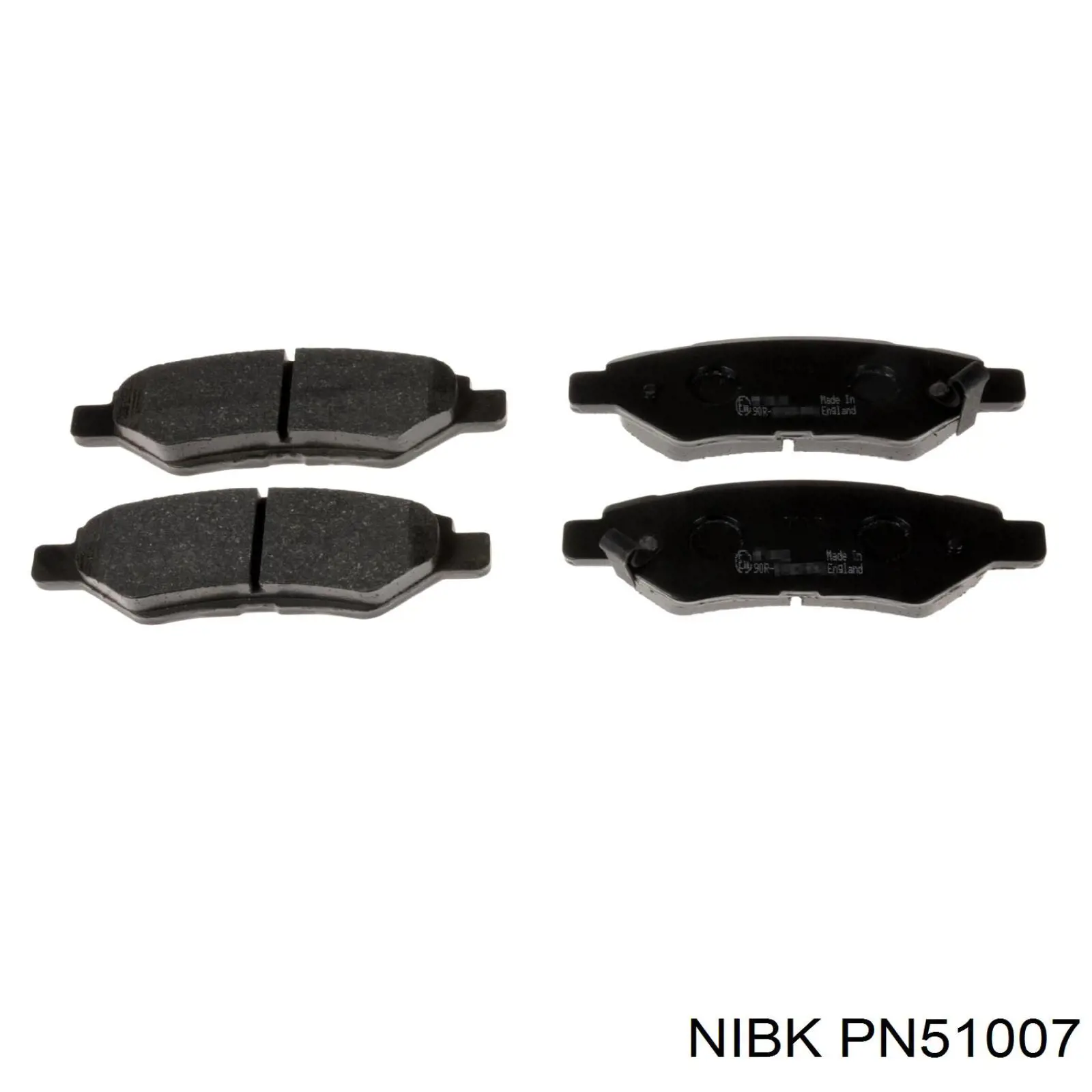 PN51007 Nibk Колодки тормозные дисковые комплект