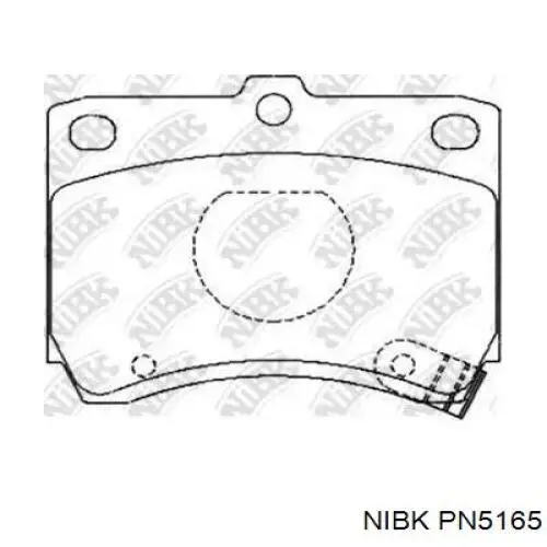 Передние тормозные колодки PN5165 Nibk