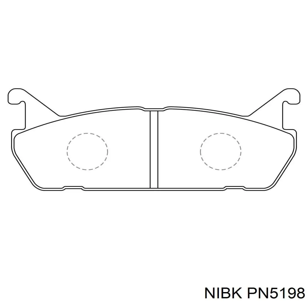 Задние тормозные колодки PN5198 Nibk