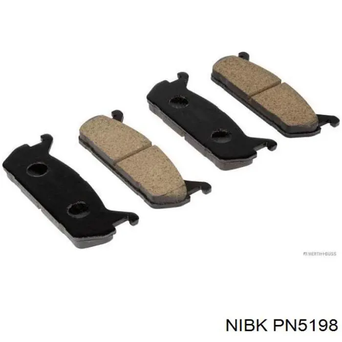 PN5198 Nibk Колодки тормозные дисковые комплект